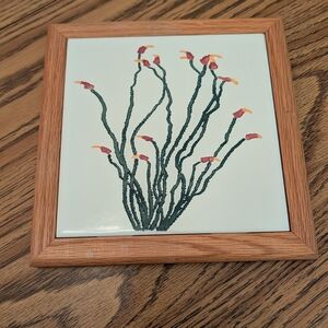 Sandcarving Unlimited Ocotillo Art Tile Lori Griffey Ceramic Wood Southwestern